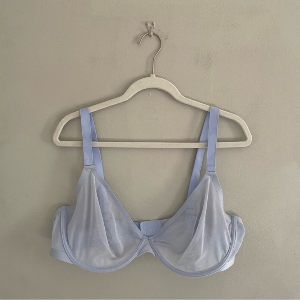 CUUP The Plunge Bra 42F Sheer Sky Blue 42DDD